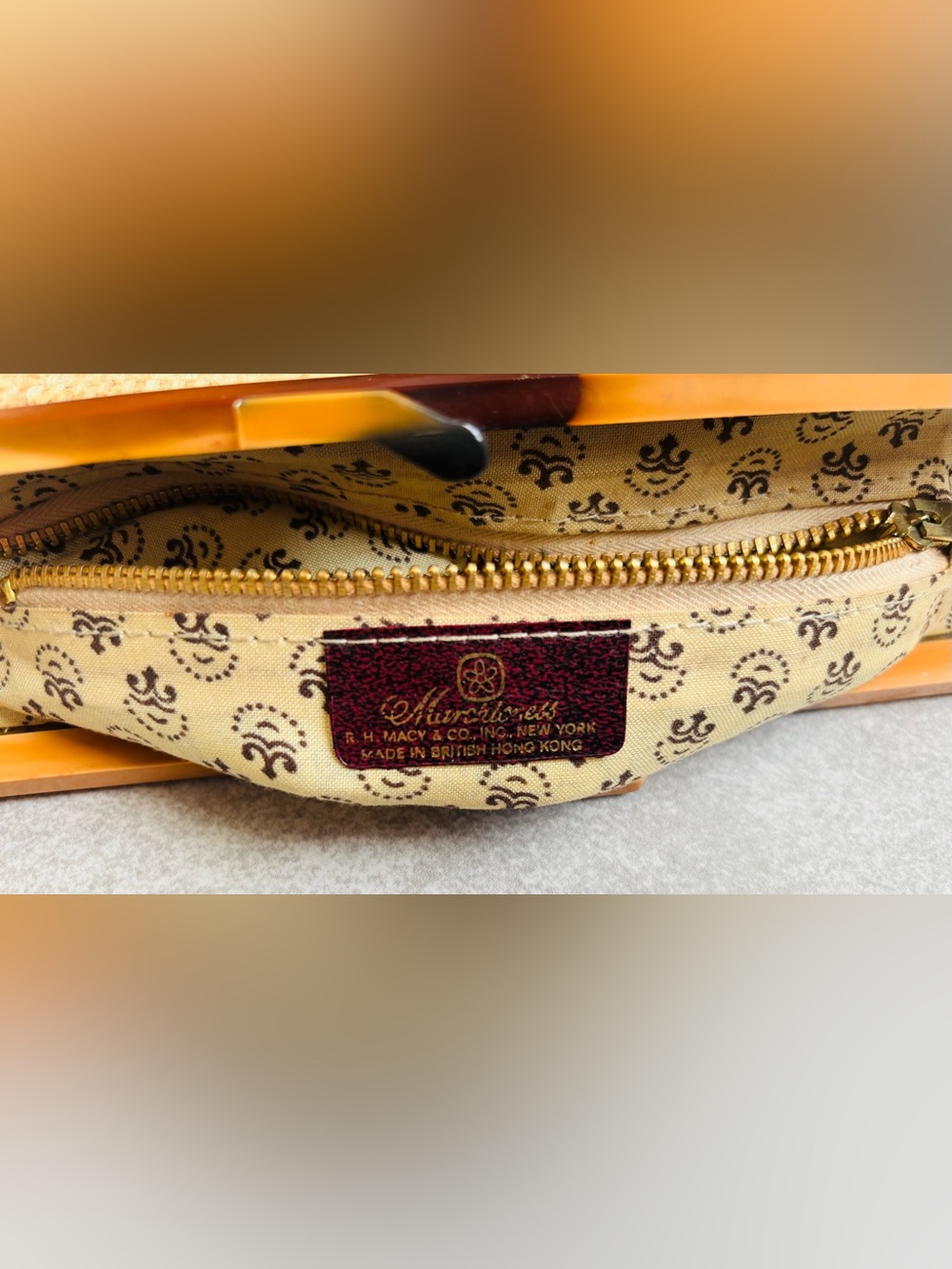 Vintage Raffia Clutch With A Tortoiseshell Frame